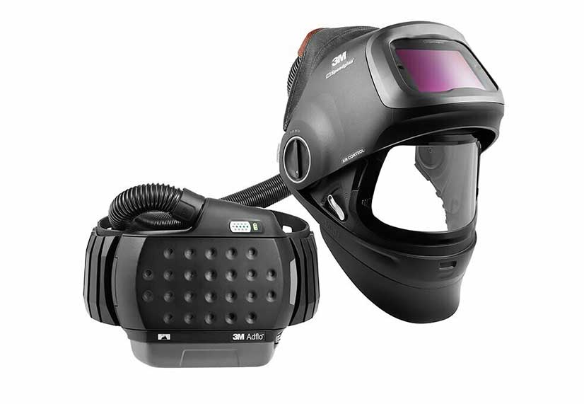 Speedglas G5-01VC heavy-duty welding helmet with heavy-duty Adflo PAPR