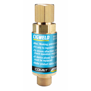 CIGWELD COMET F2R FLASHBACK ARRESTOR, OXYGEN, REGULATOR END