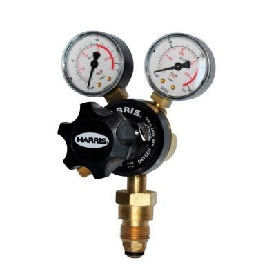 HARRIS MODEL 730, OXYGEN PRESSURE REGULATOR, 0-1000KPA, VERTICAL INLET