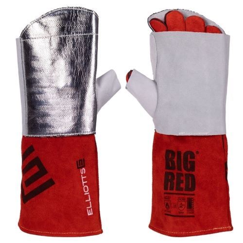 welding gloves silver reinforced