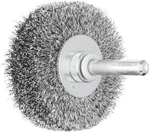a close up of a wire brush on a white background 